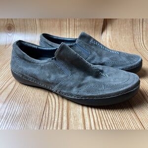 Vionic Suede Leather Flat Ali-On Shoes Slipper Women's Size 10 Dark Gray